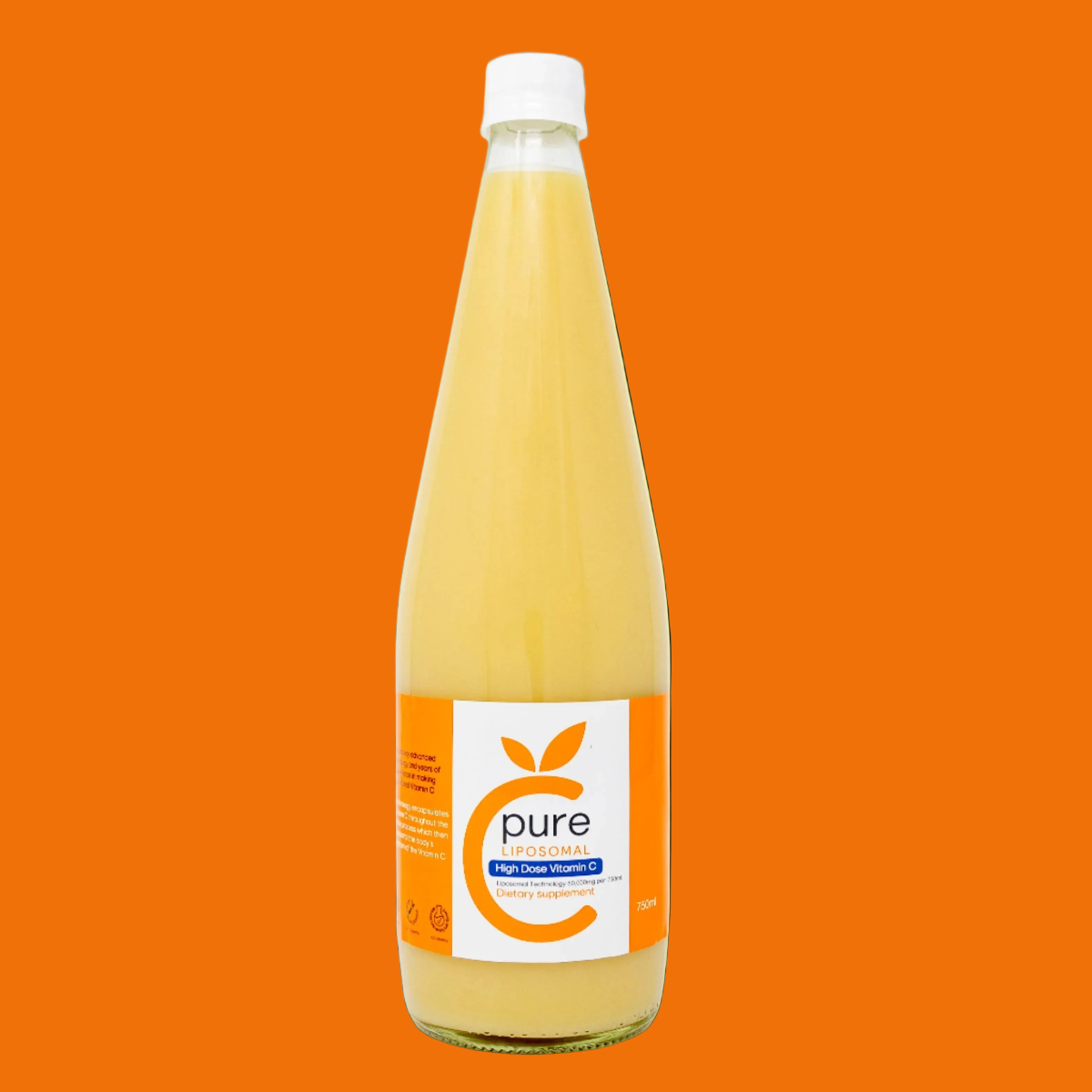 Liposomal Vitamin C
Get the ultimate Vitamin C experience with C-Pure's liposomal Vitamin C! Get all the benefits of Vitamin C with a more efficient and more bioavailable delivery system. 
